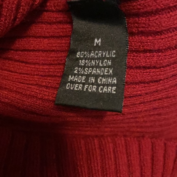 IZ Byer California red tunic sweater size Medium 3/4 sleeves - Picture 7 of 11